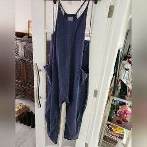 Free People Hot Shot Onesie in a navy blue Medium